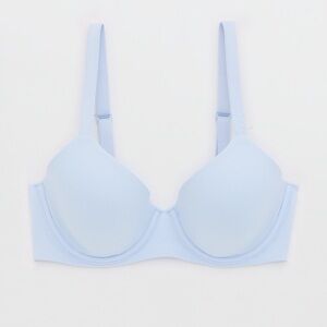 Aeri Smoothez Full Coverage Lightly Lined Bra in Eyelet Blue size 36 B